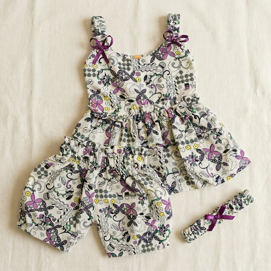 Baby 2PCS Frock With Headband