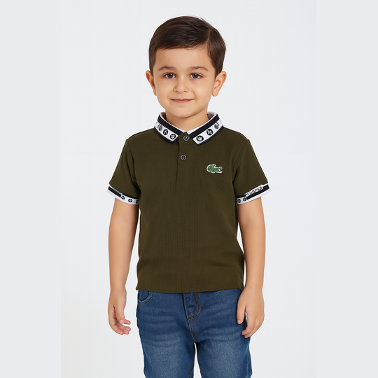 Lacoste Brown Polo T-Shirt For Boys