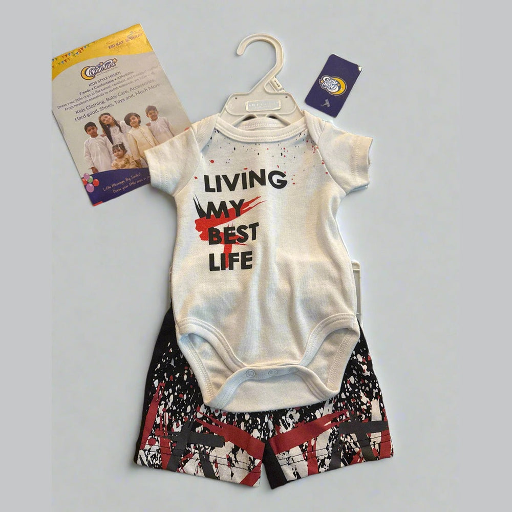 Living My Best Life 3 Pieces Set Baby Romper