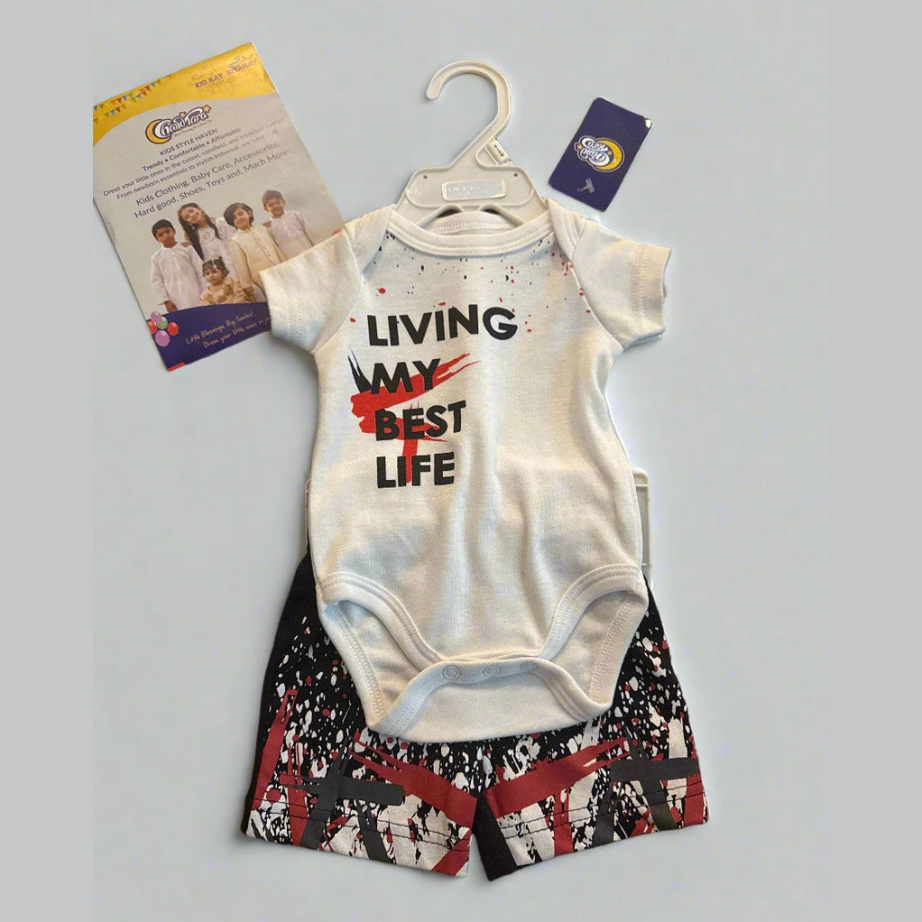 Living My Best Life 3 Pieces Set Baby Romper