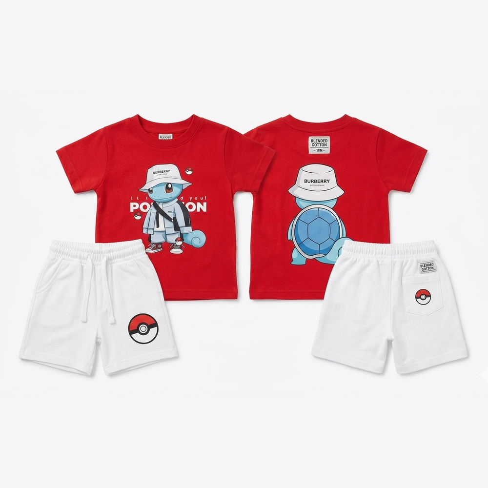 Pokemon 2PCS Blended Cotton Suit