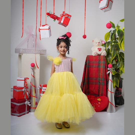 Frill Style Baby Yellow Frock