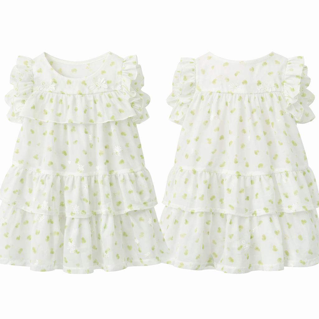 Baby Frock Heart Print Chand Tara Store