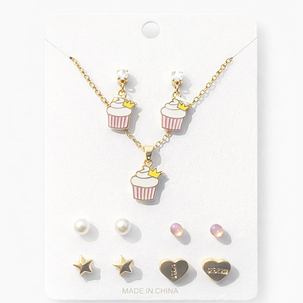 Locket and tops jewellery set