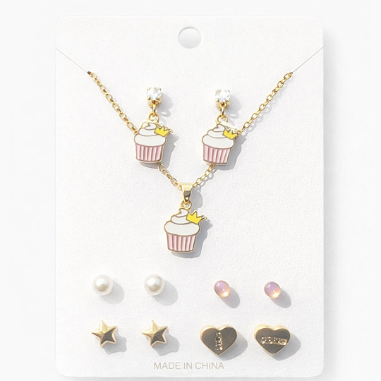 Locket and tops jewellery set
