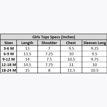 Garden ruffle baby girls top