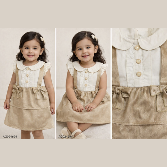 Princess Pearl Button Party Dress