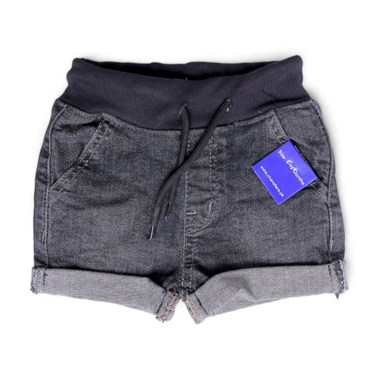 String Grey Denim Shorts