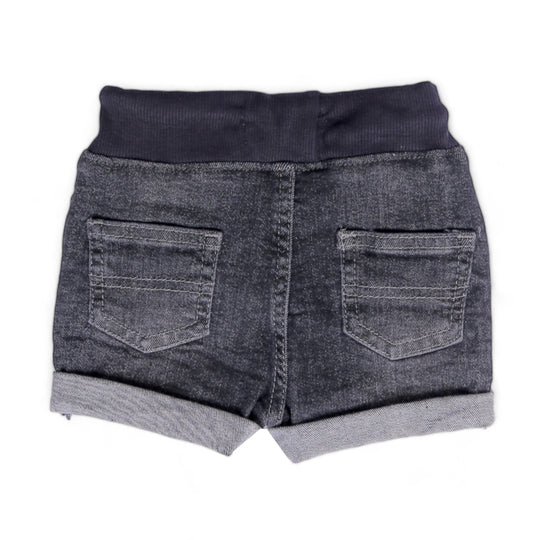 String Grey Denim Shorts