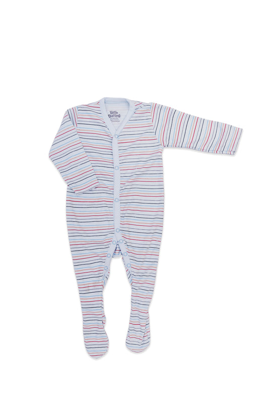 Sleep Suit 3M-6M Little Darling White Basics