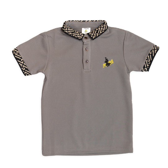 Grey Polo T-Shirt For Boys