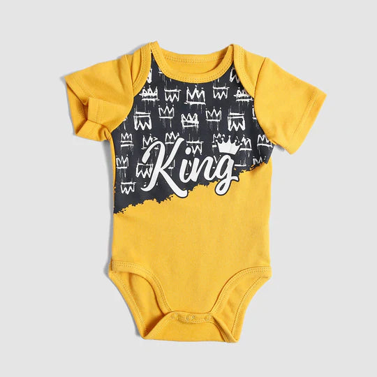 New Born King Set 3 Pieces Baby Romper