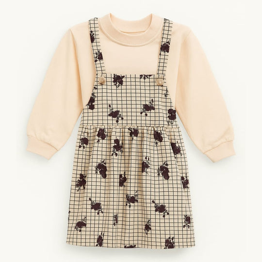 Cute Charm Frock Dungaree Style With Body Suit