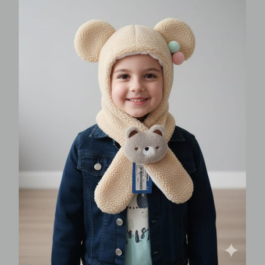 Large Wool Cap With Face Strap