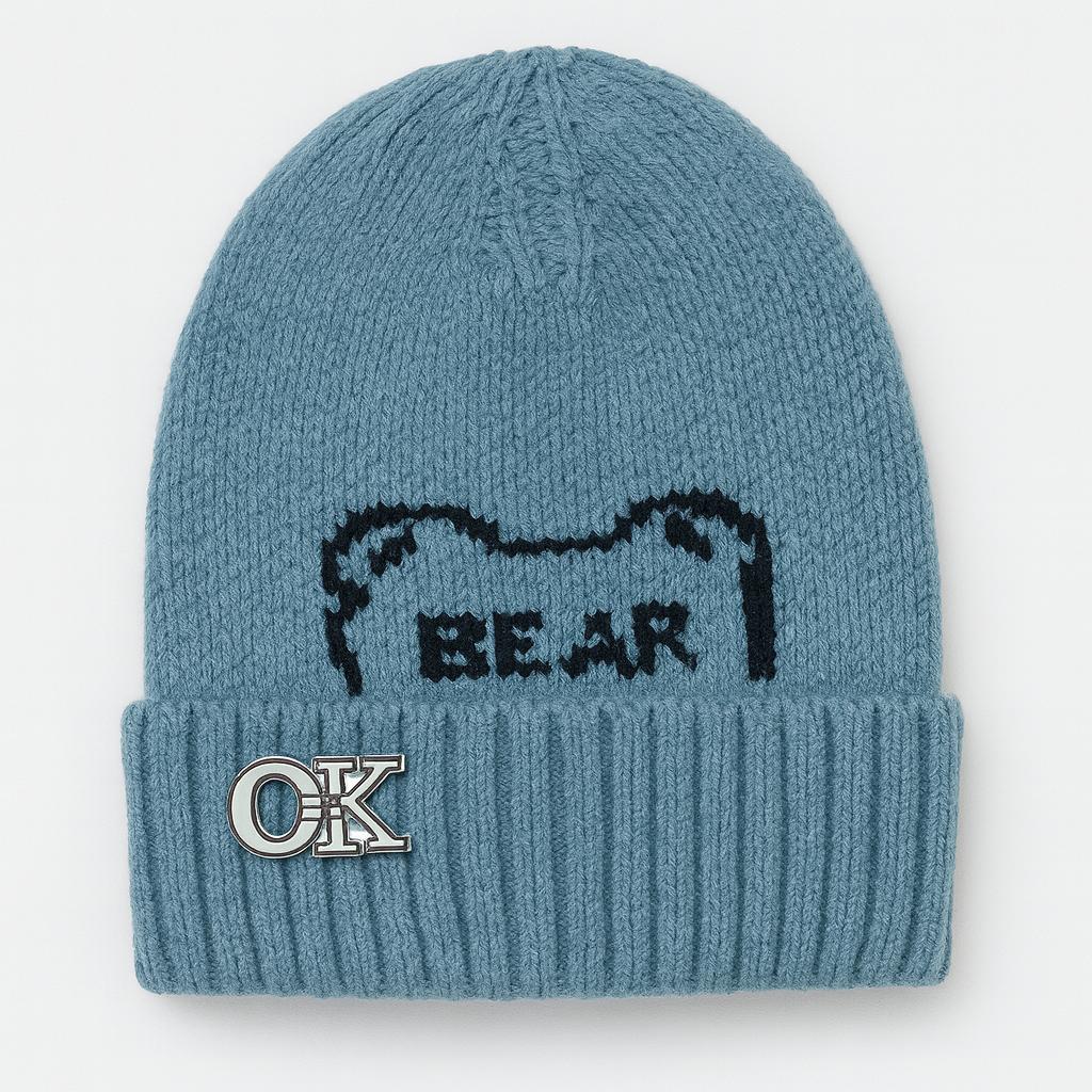 Wool Cap With “Ok” Logo