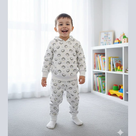 The Pingo Print Hooded Set