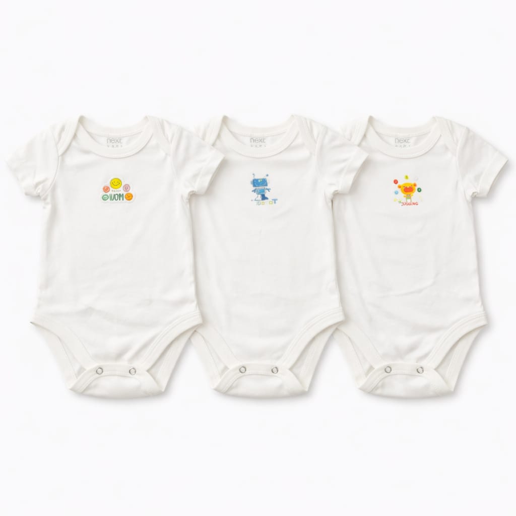 Short Sleeve Body Suit Pack of (3) Chand Tara Store