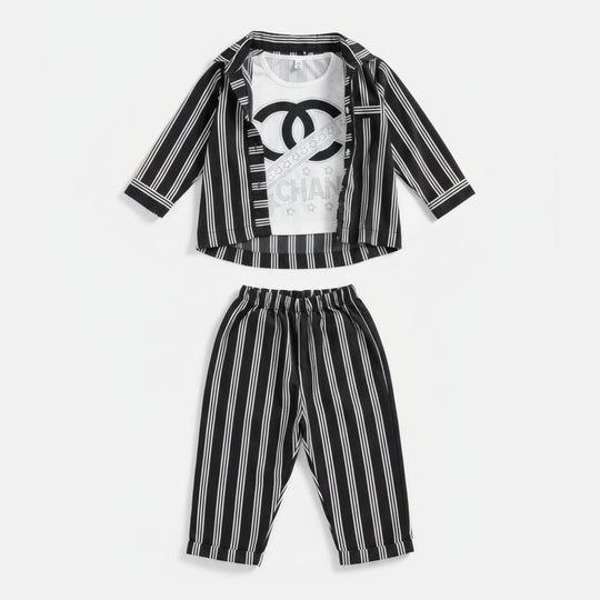 Girls Fancy Suit 3Pcs — D-4001 Trouser Shirt