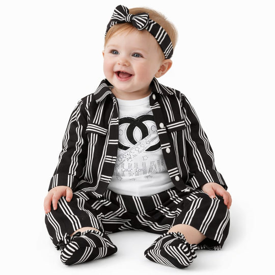 Girls Fancy Suit 3Pcs — D-4001 Trouser Shirt