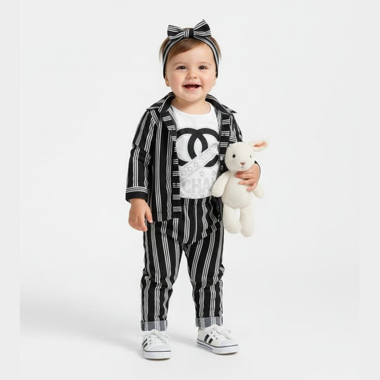 Girls Fancy Suit 3Pcs — D-4001 Trouser Shirt