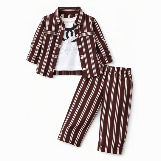 Girls Fancy Suit 3Pcs — D-4001 Trouser Shirt