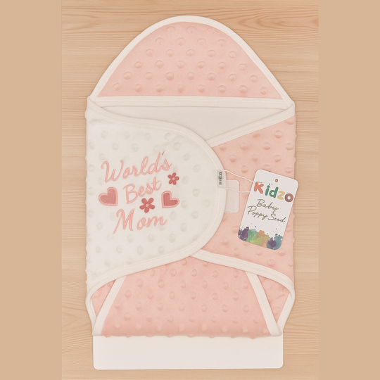 Kidzo Baby Poppy Seed Swaddle Blanket