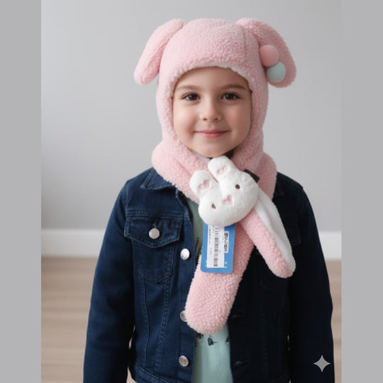Large Wool Cap With Face Strap