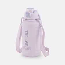 Homeatic Steel Water Bottle 1000 Ml (Purple, White, Black)