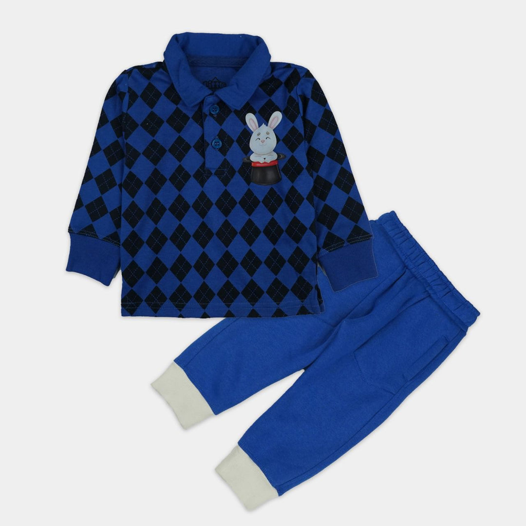 Cute Bunny Print Hoodie & Trouser Set