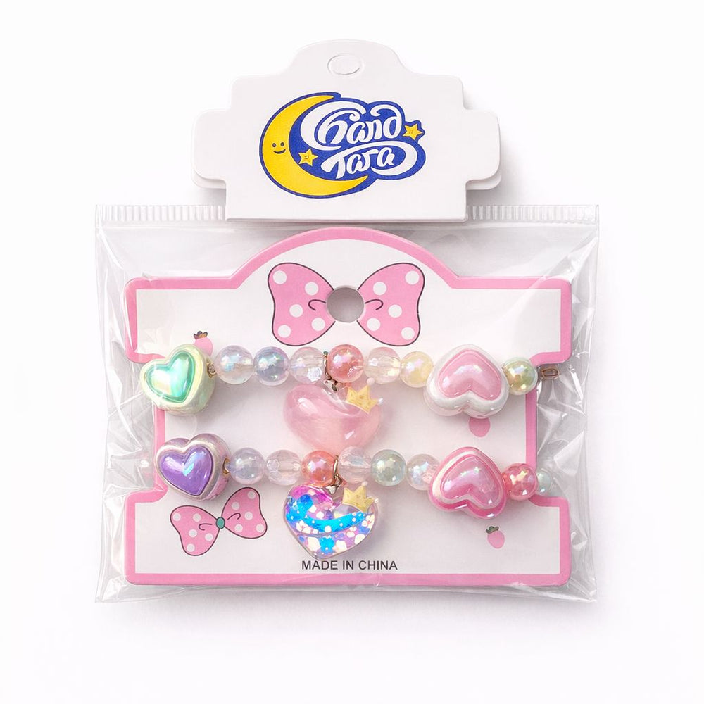 Beaded Bow Bracelet Set