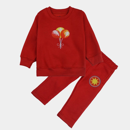 Cotton Blend Balloon Print Out Fit