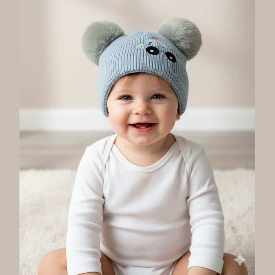 Wool Cap With Car Print