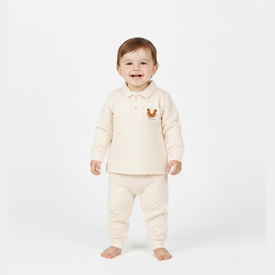 Honey Bear Print Two Piece Suit