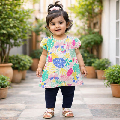 Baby Flower Printed 2Pcs Set