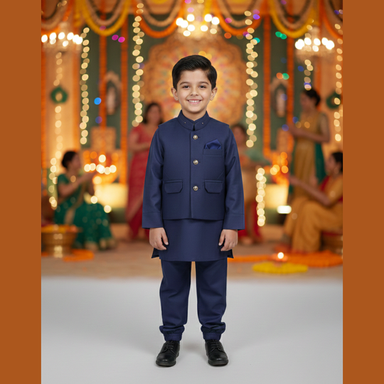 Boys 3 Piece Shalwar Kameez